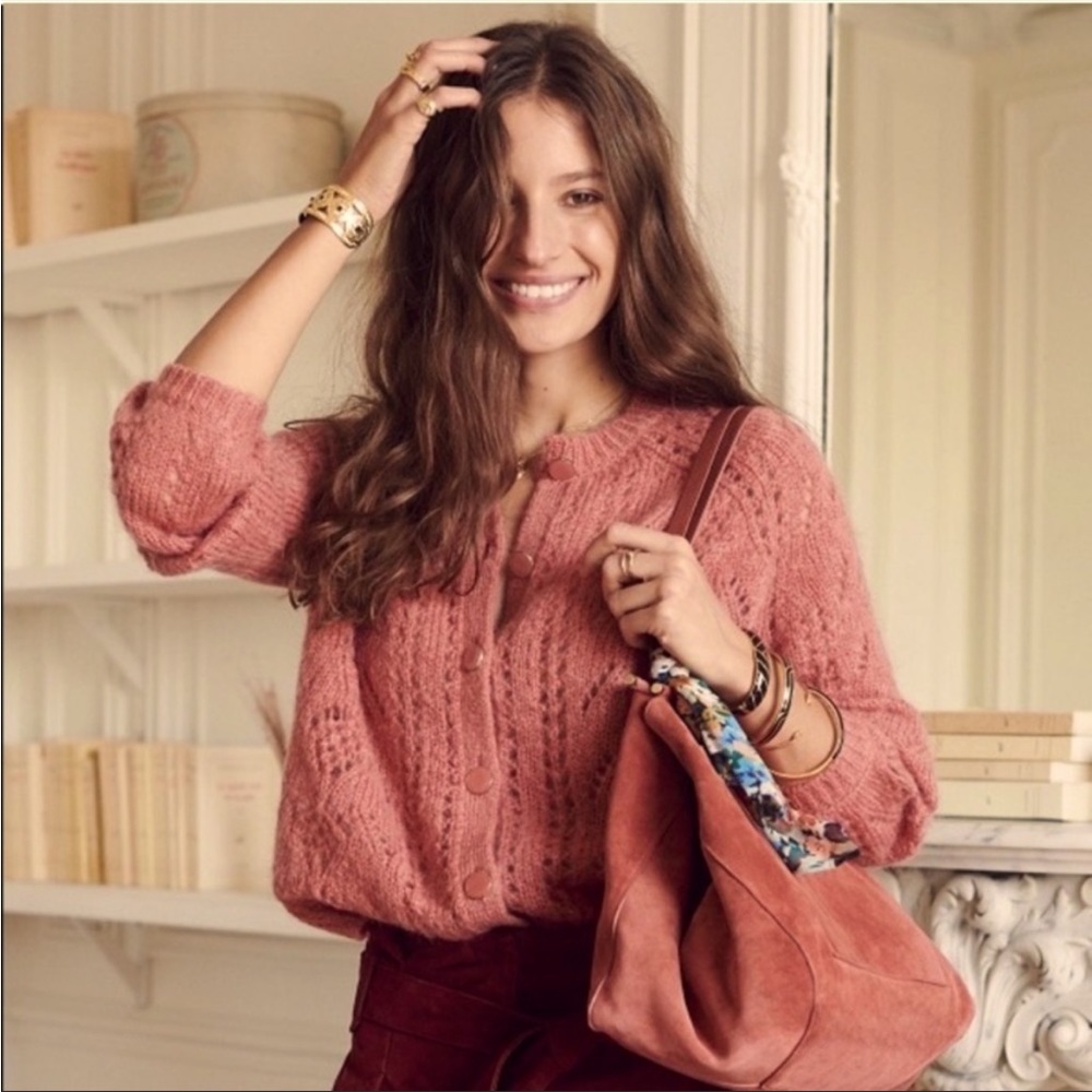 Sezane Mario Cardigan, Rosewood Color, size M